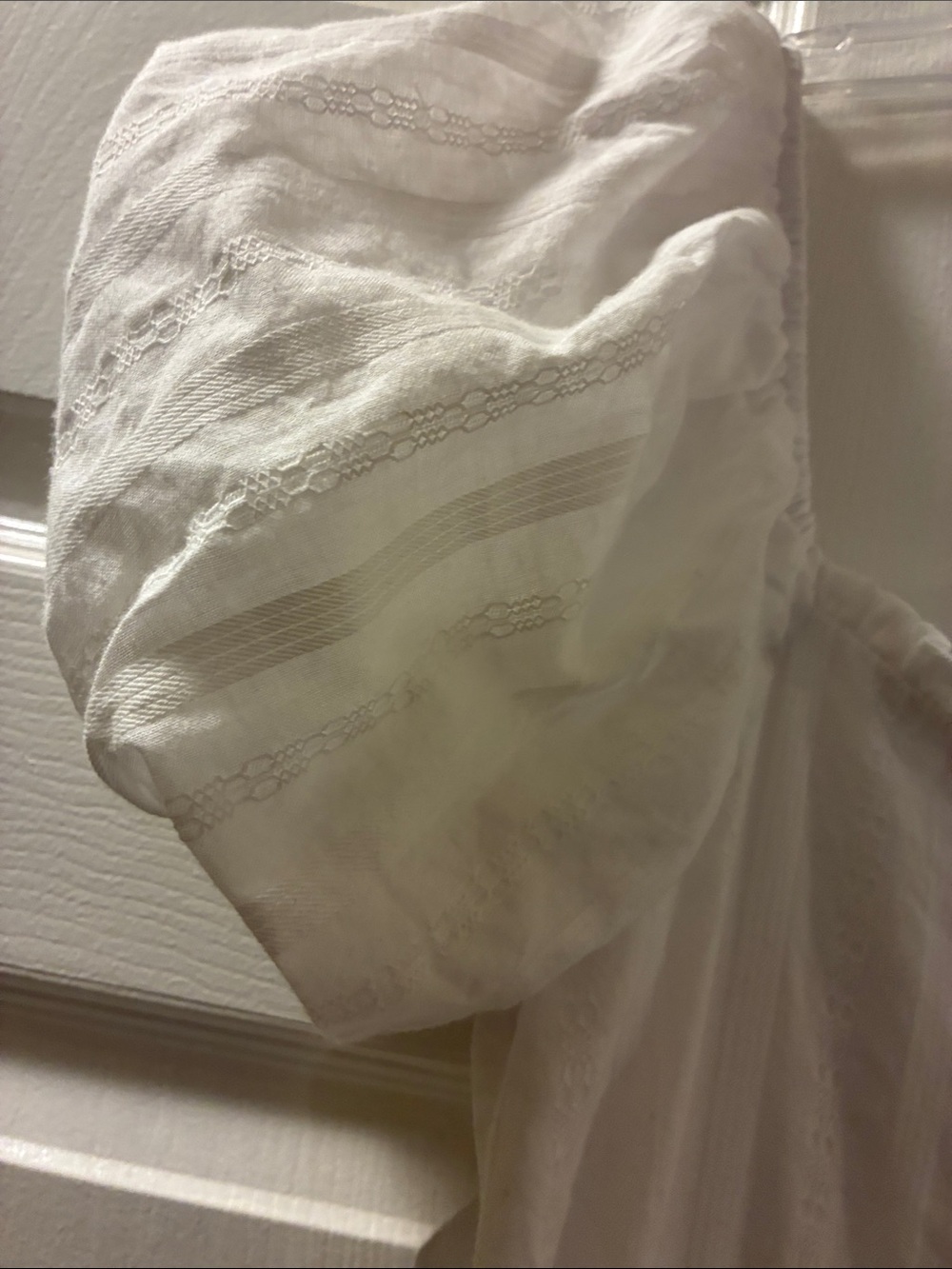 Altar’d State White Puff Sleeve Tiered Maxi cottagecore Dress - Picture 6 of 8